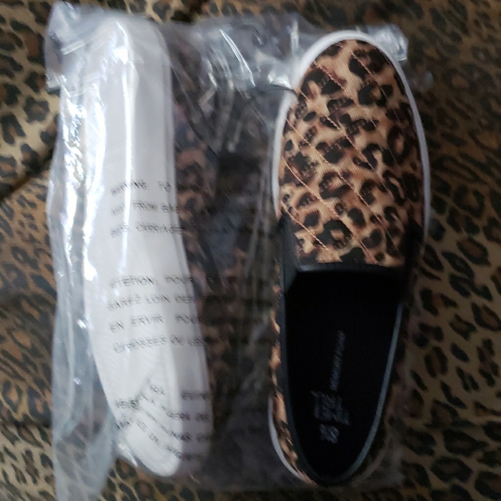 Quilted Leopard Print Sneakers Multiple Sizes NWT